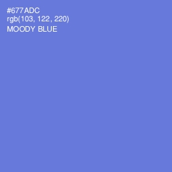 #677ADC - Moody Blue Color Image
